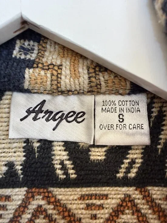 Vintage Southwest Shacket Jacket Cotton Aztec Tribal Print Size Small - Picture 4 of 5